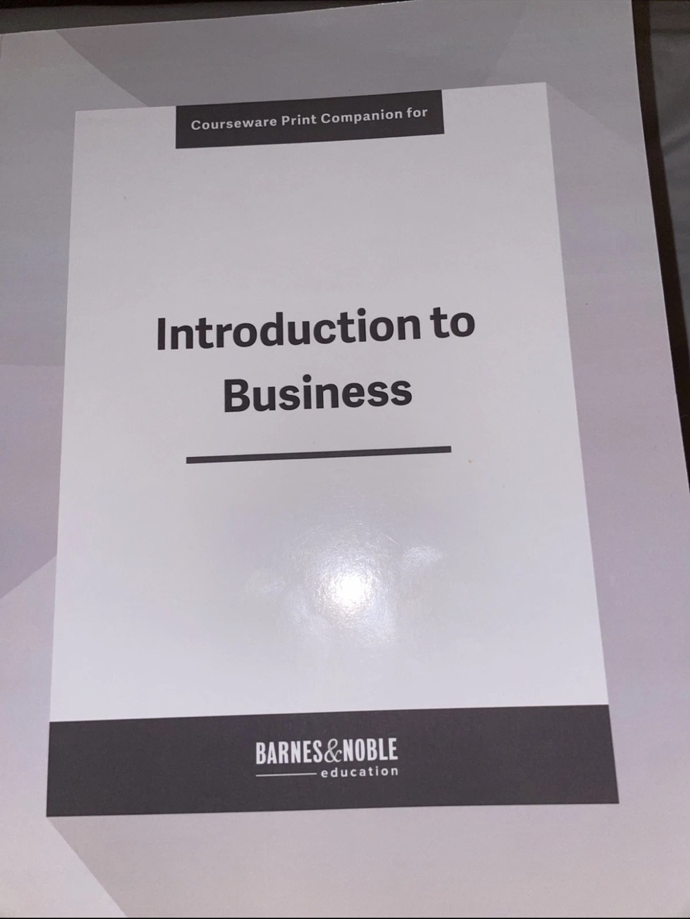 Barnes & Noble "Introduction to Business" College Courseware Print Companion
